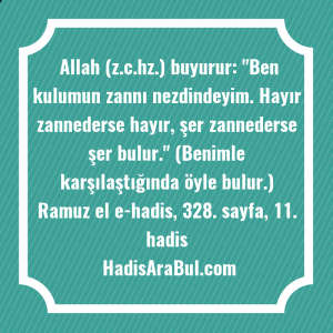 Allah (z.c.hz.) buyurur: