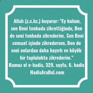   Allah (z.c.hz.) buyurur: 