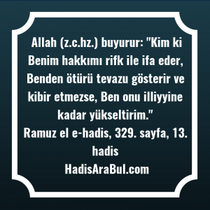   Allah (z.c.hz.) buyurur: 