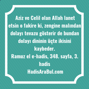   Aziz ve Celil olan Allah ... hadisinin tamamı