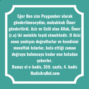   Eğer Ben size Peygamber olarak ... hadisinin tamamı