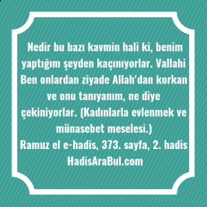   Nedir bu bazı kavmin hali ... hadisi şerifi