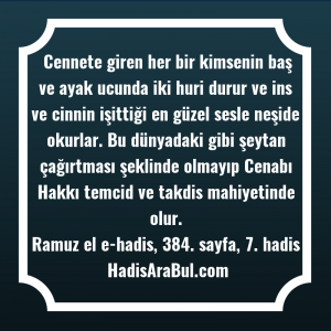   Cennete giren her bir kimsenin ... hadisi