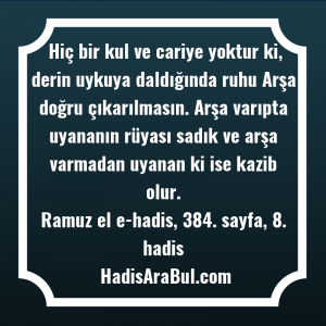   Hiç bir kul ve cariye ... hadisi şerifi