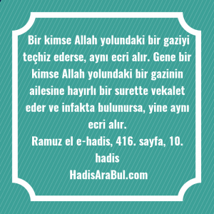   Bir kimse Allah yolundaki bir ... hadisi