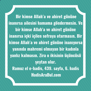   Bir kimse Allah'a ve ahiret ... hadisi