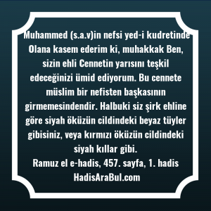   Muhammed (s.a.v)in nefsi yed-i kudretinde ... hadisinin tamamı