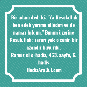   Bir adam dedi ki: 