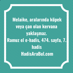   Melaike, aralarında köpek veya çan ... hadisinin tamamı