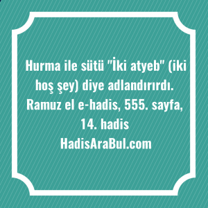   Hurma ile sütü 
