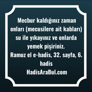   Mecbur kaldığınız zaman onları (mecusilere ... hadisinin tamamı