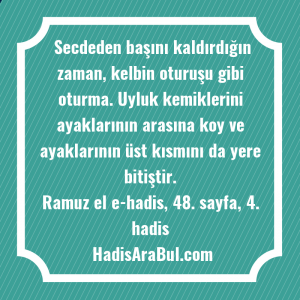   Secdeden başını kaldırdığın zaman, kelbin ... hadisi şerifi