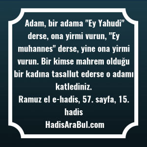   Adam, bir adama 