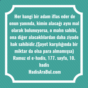   Her hangi bir adam iflas ... hadisinin tamamı