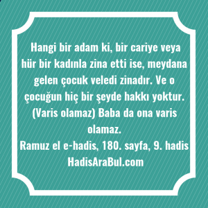   Hangi bir adam ki, bir ... hadisi