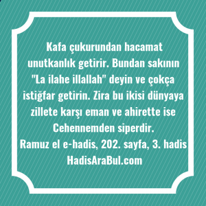   Kafa çukurundan hacamat unutkanlık getirir. ... hadisinin tamamı