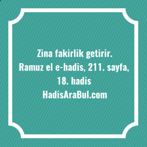   Zina fakirlik ... hadisi şerifi