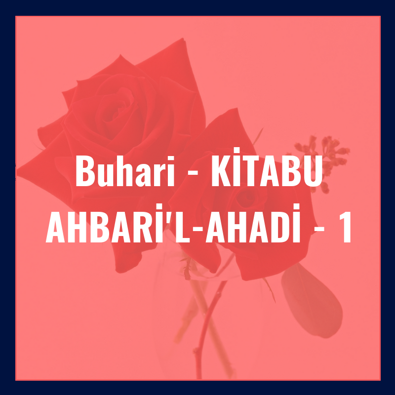 Buhari - KİTABU AHBARİ'L-AHADİ - 1